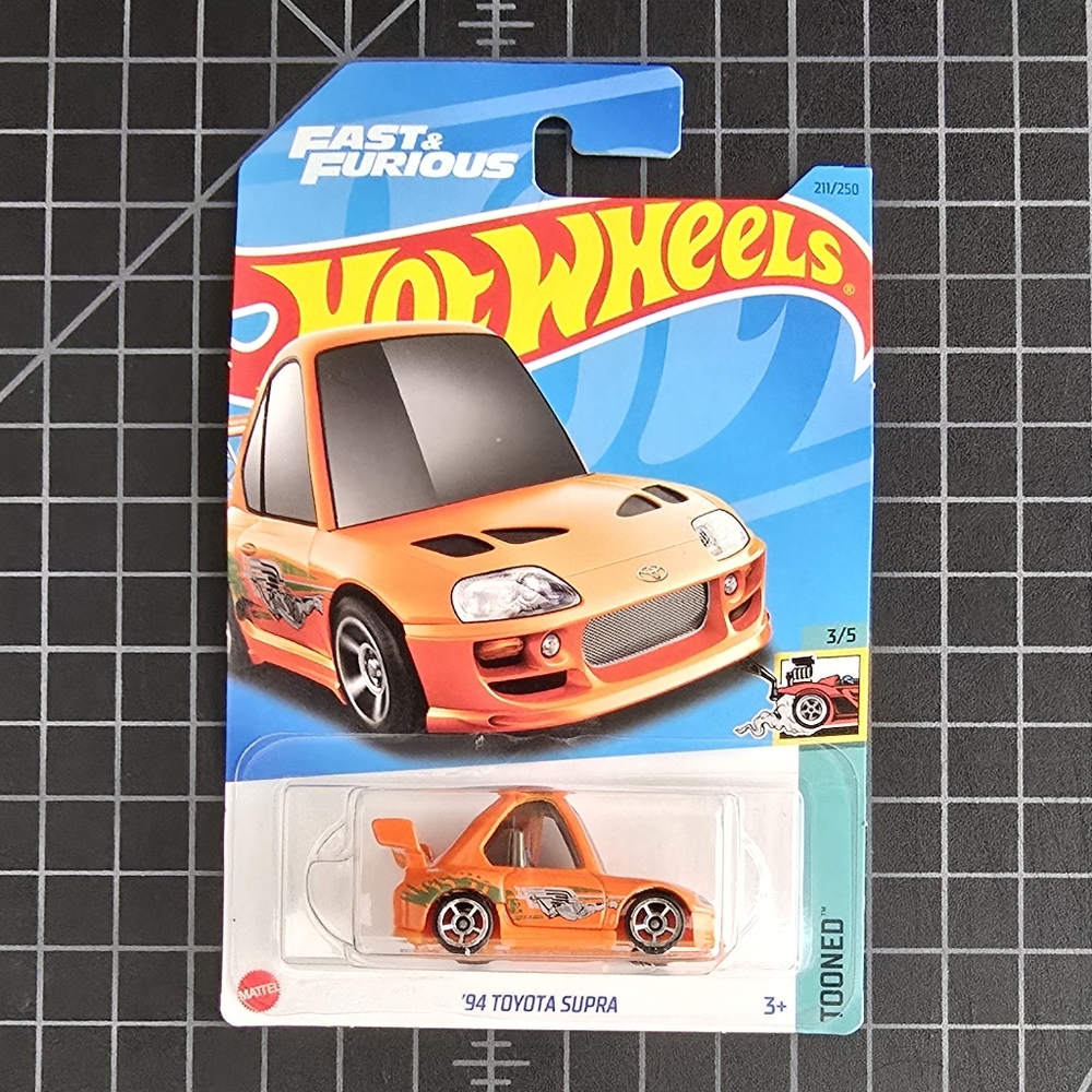 MATTEL HOT WHEELS 2023 94' TOYOTA SUPRA - ORANGE